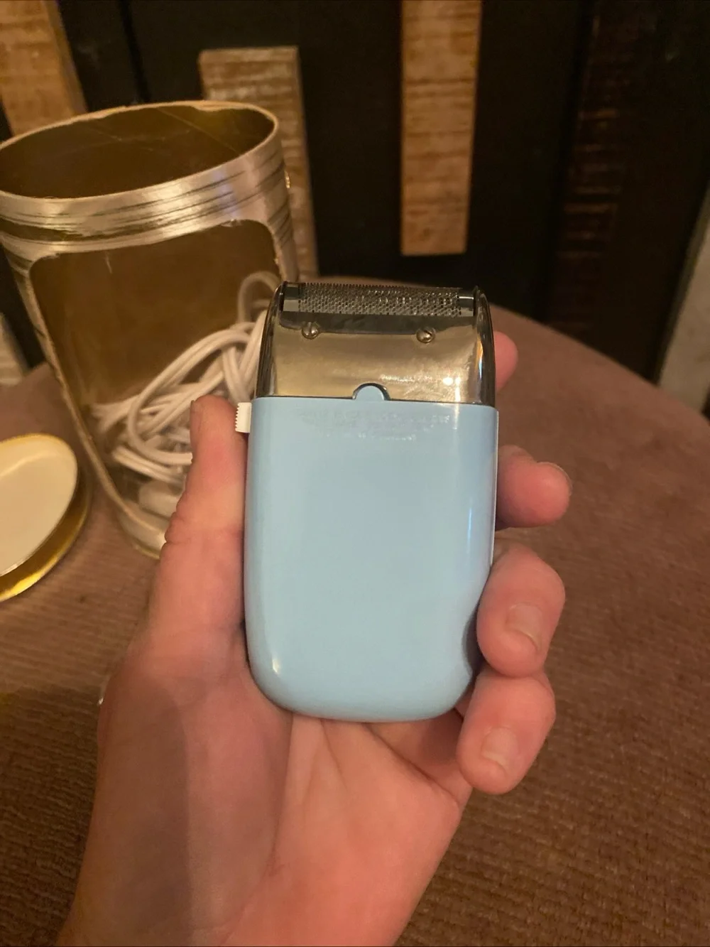 Vintage 1960s Lady Ronson Electric Shaver Blue w/ Case WORKING Mid Century